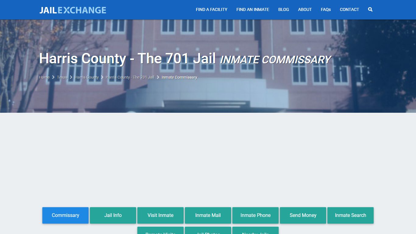 Harris County - The 701 Jail Inmate Commissary - JAIL EXCHANGE